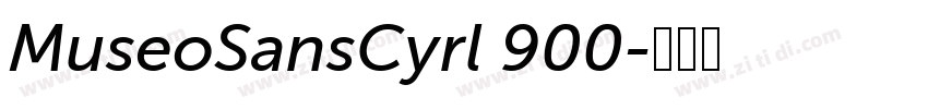 MuseoSansCyrl 900字体转换